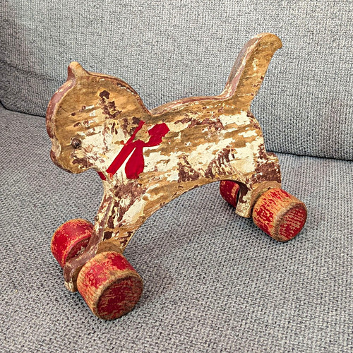 Lego denmark vintage wood cat - vintage,