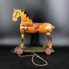 Holzpferd Alt Antik Holz