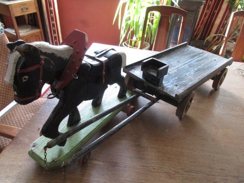 Pferdegespann holz 1920 - holz,