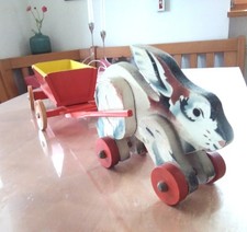 Seltener, großer Holzhase mit