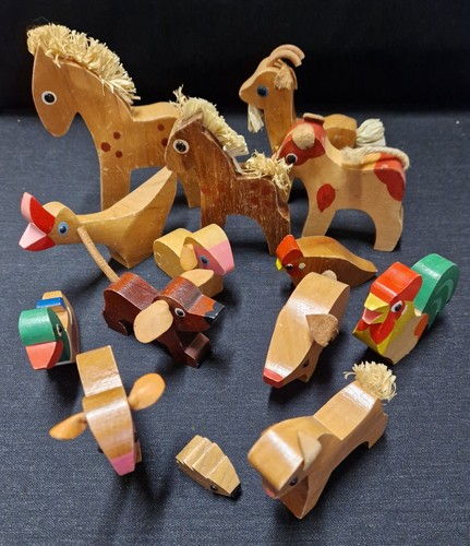 Altes holzspielzeug figuren - altes,