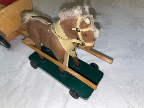 Antik holz pferd - antik,