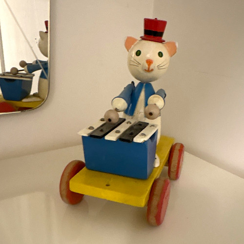 Holzspielzeug katze auf - katze,