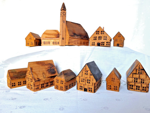 Altes holzdörfchen teilig - altes, 11-teilig