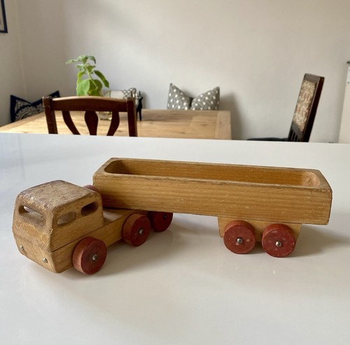 Vintage holz lkw sattelzug - vintage, ca