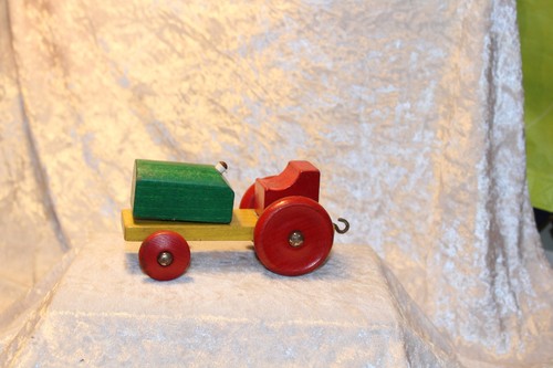 Traktor holz spielzeug antik - traktor,